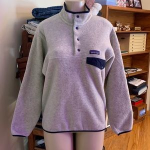 Patagonia fleece, size M, tan/gray tones, brand new but tags pulled off